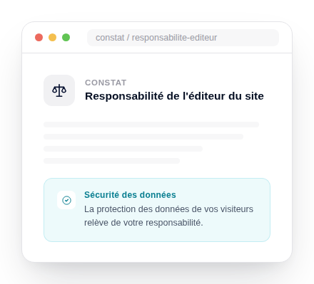 Responsabilité légale liée à la sécurité des données d'un site