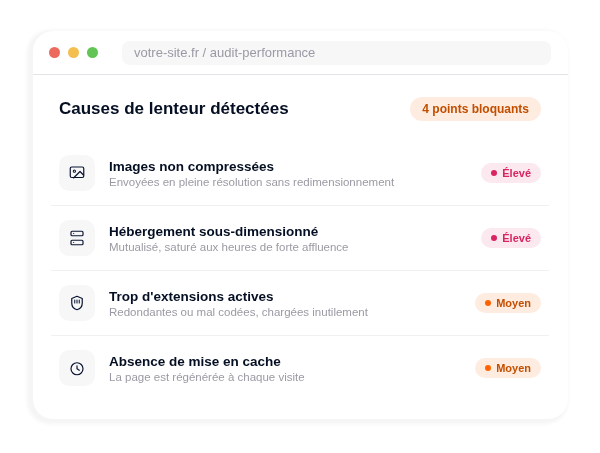 Diagnostic des causes de lenteur d'un site WordPress