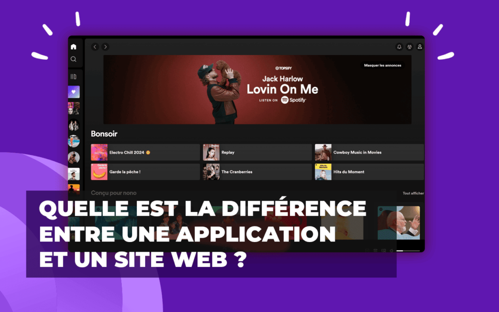 Quelles sont les différences entre une application et un site web ?
