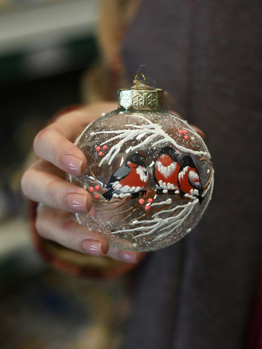 Fabrication de boule de Noël en verre près de Metz
